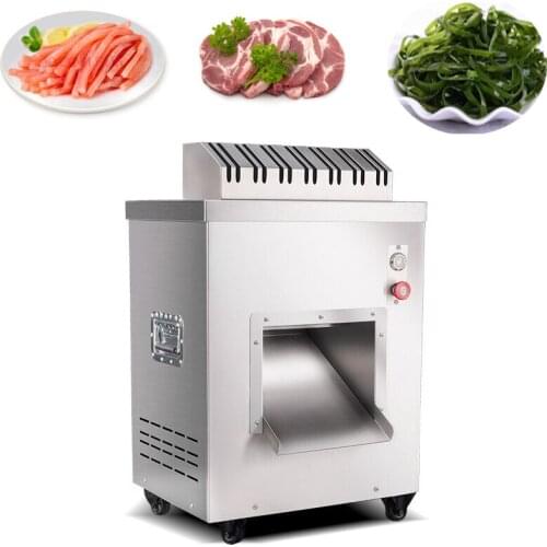 Electric Meat Slicer Commercial Automatic Fish Cutter Potato Fillet Shredded Stainless Steel Meat Slicer