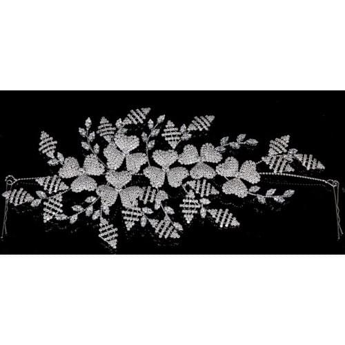 Headpiece HADIYANA Heart Flower Shape Romantic Wedding Hair Accessories Party Princess Crown Hair Jewelry Zircon BC5729 Corona