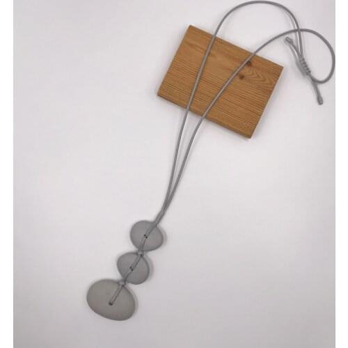 Kara&Kale Goth Fashion Jewelry Sweater Chain Long Necklace Pendants Vintage Resin Stone Beads Pendant Necklace Women Accessories