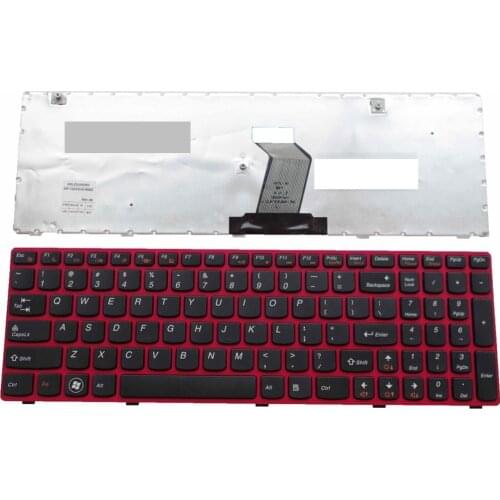 US red New English Replace laptop keyboard For Lenovo G580 Z580A G585 Z585 G590