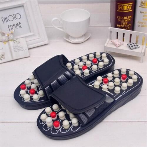 Acupoint Massage Slippers Sandal Unisex Chinese Acupressure Therapy Home Slippers Medical Rotating Foot Massager Sandals