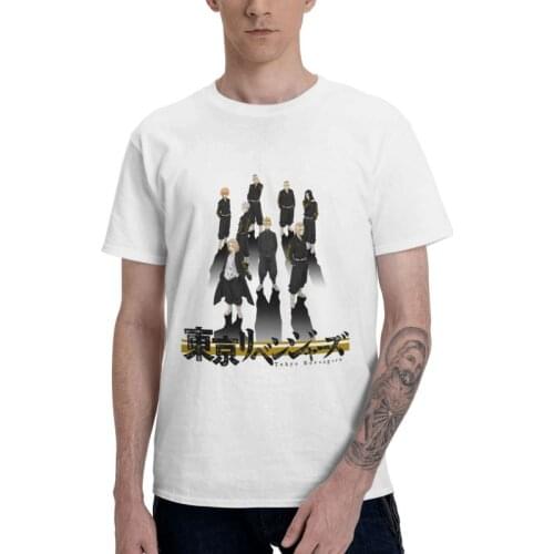 Mens Tokyo Revengers Hot Japanese Anime Manga T-Shirt Graphic Takemichi And Draken Tshirt Short Sleeve T Shirt 100% Cotton Tee