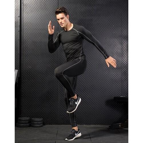 Mens Pro Tight Fitness Sports Running Training T-Shirt Stretch Quick-Drying Long-Sleeved Shirt Activewear Goth Clothes Apparel