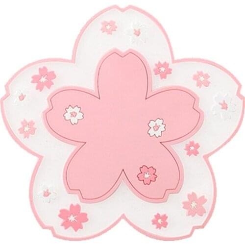 2021NEW PVC Soft Sakura Coaster Pads Table Bowl Mats Home Christmas Wedding Decor Heat Resistant Placemat for Dining Table