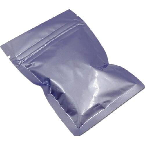 Purple 7x10cm Aluminum Foil Zipper Bag Food Mylar Packaging Pouch for Coffee Sugar Resealable Mylar Foil Food Packaging Bags
