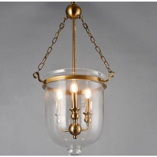 Retro American Countryside Loft Glass Pendant Lights Vintage Candle Bucket Parlor Clothing Store Decor Light Fixtures