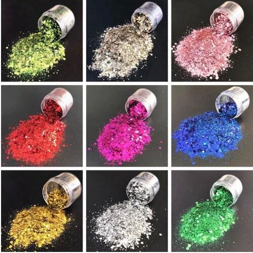 Mix Nails Art Glitter Powder Sequins Shine Chrome Pigment Powder Flakes Nail Accesoires Decorations for Manicure Design