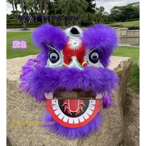 Pink Chinese Lion Dance Mascot Costume For Girl Children 5-12 Age Cartoon Family Props Outfit Dress Party Carnival Festivall