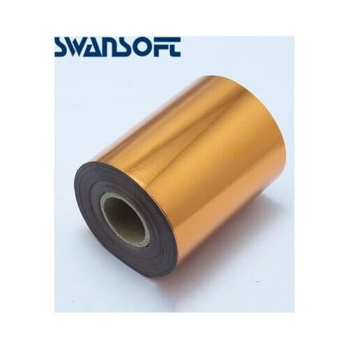 SWANSOFT 8cm x120mDiy premium paper pvc leather gold hot stamping foil bronzing paper for holidayss gift