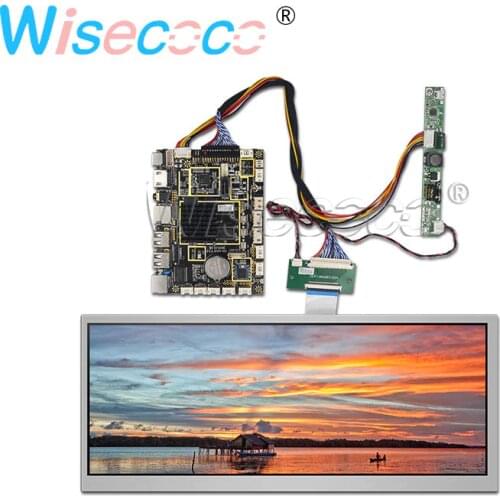 Wisecoco 12.3inch bar display 850nits IPS screen LVDS 50pins with MIPI DSI USB WIFI BT Android system driver board