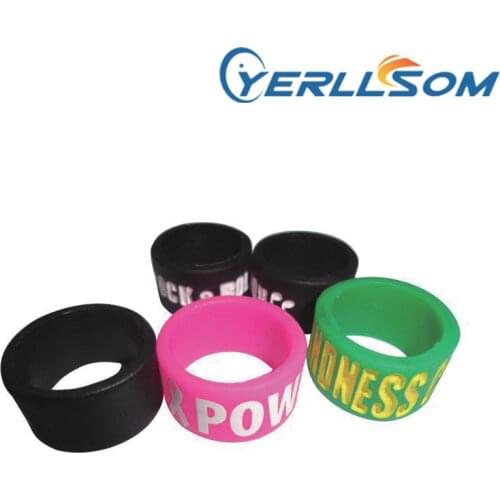 YERLLSOM 200PCS/Lot Free Shipping Customized Printed Vape Bands Silicone Rings with 1 color printed for events YR005