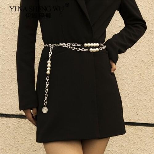 Women Belly Dance Alloy Chain Women Ornament Multilayer Style Waist Chian Pearl Tassel Hip Scarf Waist Belt Belt Fashion Jewelry