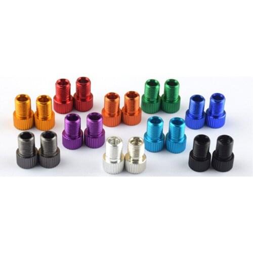 10 Pcs Aluminum Bicycle Bike Valve Adapter Pump Converter Car Valve Adapter Bicycle Bike Tube Pump Air Compressor Tools