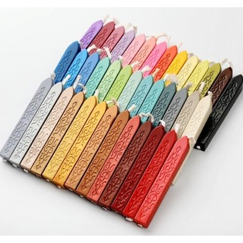 12 colors Vintage Retro Sealing Wax Seal Dedicated Beeswax Stick Wax Strips Paint Stamp Rod Wax Grip Mount for Stamps