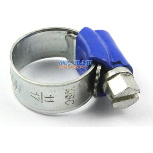 20 Pieces 11-17mm Carbon Steel Hose Clamp Worm Gear Hose Pipe Fitting Clamp
