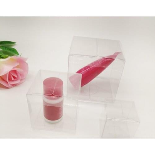 50pcs Square Transparent Gift Box for Cakes Candy Birthday Party Wedding Gift Packaging Box Plastic Storage Box PVC Clear Boxes