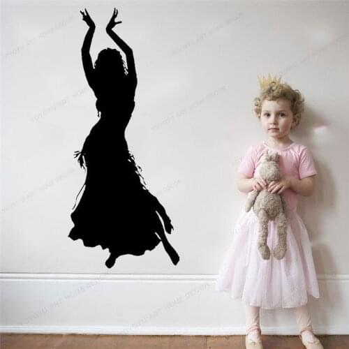 Ballerina Wall Decal Ballet Dancer Vinyl wall Sticker Girl Bedroom wall art mural Dance Studio Decor HJ465