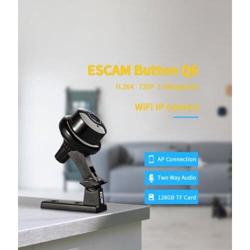 ESCAM Q6 720P Wireless Intercom IP Camera With Hotspot AP Connection