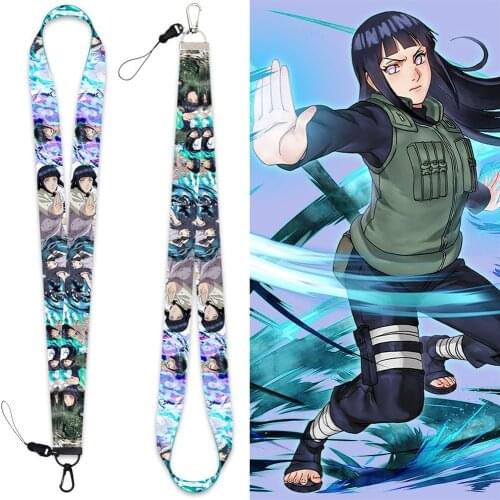 Hinata Keychain Anime Accessories Narutos Neck Strap Phone Chain Rope for Mobile Work Id Card Bag Lanyard Cartoon Jewelry Gift