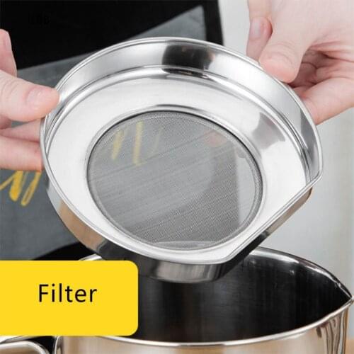 1.6L/2L Olive Oil Storage Bottle With Filter Large Capacity 304 Stainless Steel Kitchen Sauce Dispenser