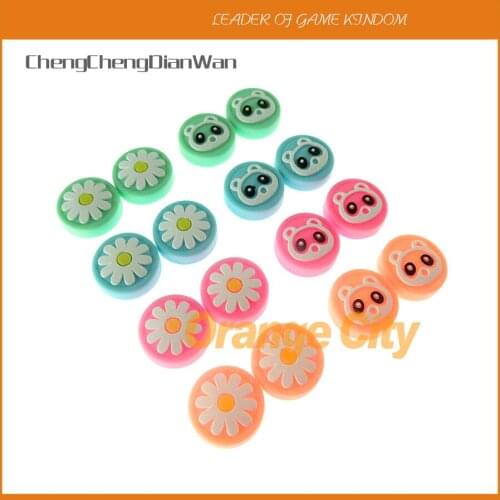 50pcs Joystick Cover Thumb Stick Grip Cap For Nintend Switch NS Lite Controller Gamepad Thumbstick Flower Bear Case