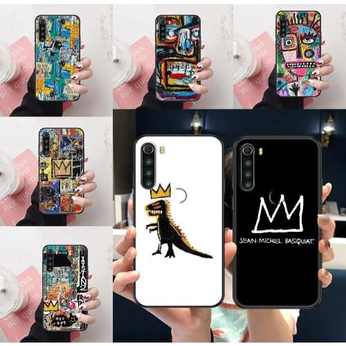 Jean Michel Basquiat Art Phone Case For Xiaomi Redmi Note 7 8 9 10 7A 8T 9A 9T 9S 10S Pro black art shell pretty back luxury