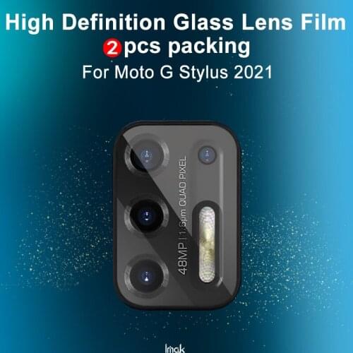 For Moto G Stylus 2021 Tempered Glass Lens Film IMAK High Definition Camera Lens Protector for Moto G9 Plus