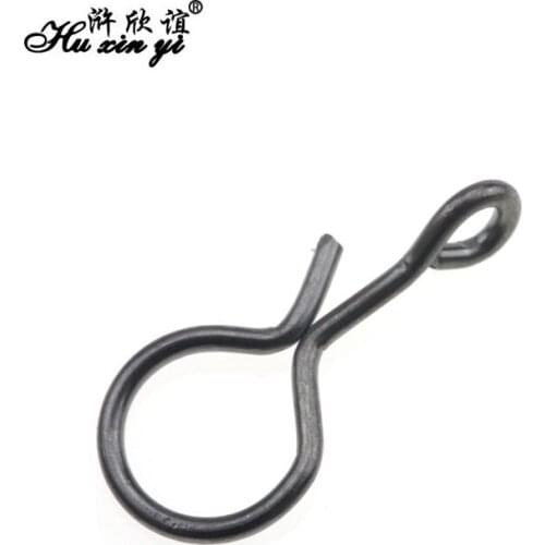 HXY 100PCS SIZE(5 8 11)Fly Fishing Snap Quick Change for Flies Lures And Fishing Hooks accessories connect Fast Secure Hooks