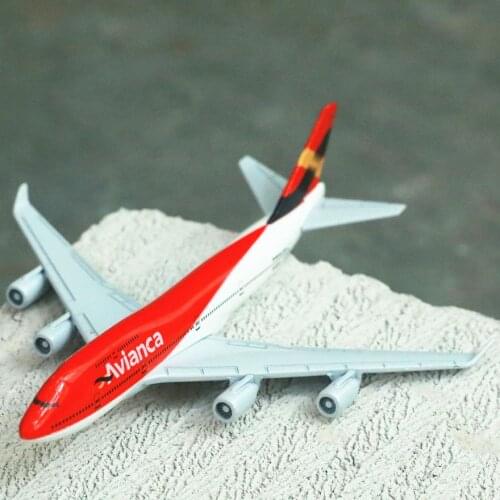 Columbia Red Air B747 Aircraft Model 6" Metal Airplane Diecast Mini Moto Collection Eduactional Toys for Children