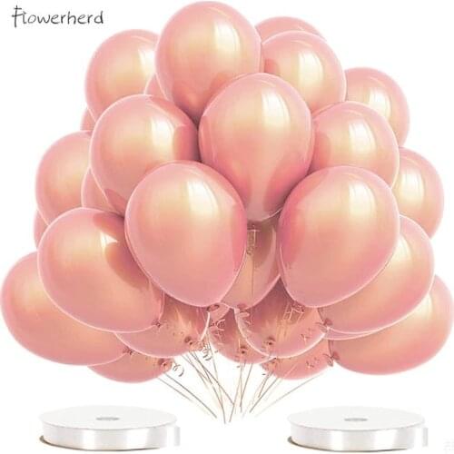 62pcs Retro Pink Party Balloons Kit 12 Inch Girls Balloons for Women Girls Birthday Baby Shower Wedding Bridal Party Decorations