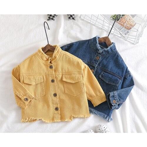 Girls Jackets New Arrival Autumn Casual Denim Jacket for Boys Kids Clothing Infant Girls Coats Child Outwear Toddler Baby Jacket