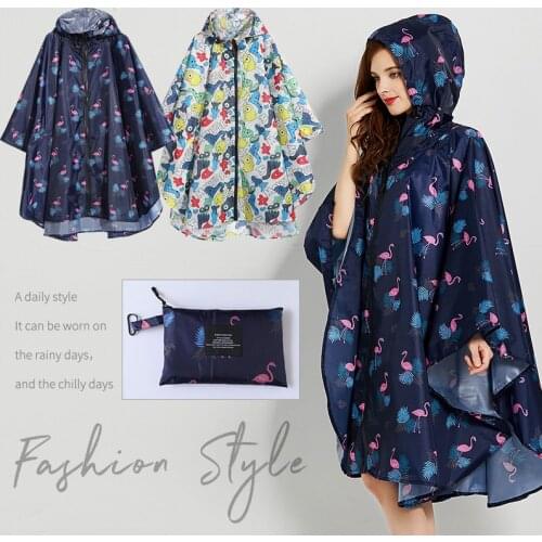 Fashion rain cover long raincoat women adult cloak raincoat mens and womens thin travel portable poncho