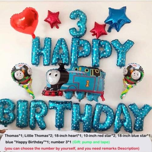 Thomas Birthday Party Dress Up Balloon Combination Balloon Set Party Decoration Happy Birthday Theme