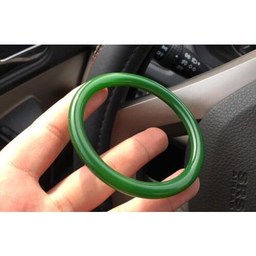 Natural Hetian jasper Round bracelet thin strips and nephrite bracelet female jade Chaise bracelet hundred Fashion Certificate