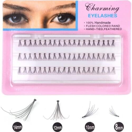 Volume Individual Silk Eyelashes Natural Handmade 8/10/12/14mm False Eyelash Extension Makeup Tools