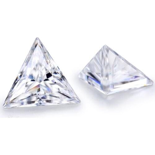 Wholesale Size 3x3~10x10mm White D Color VVS1 GH Color Loose Moissanites Triangle Shape Loose stone With Certificate