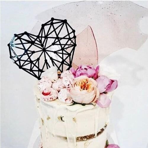 Wholesale Heart Multi-line Cake Topper Heart Series Dessert Decoration Birthday Party Cute Gift Insert Card Party