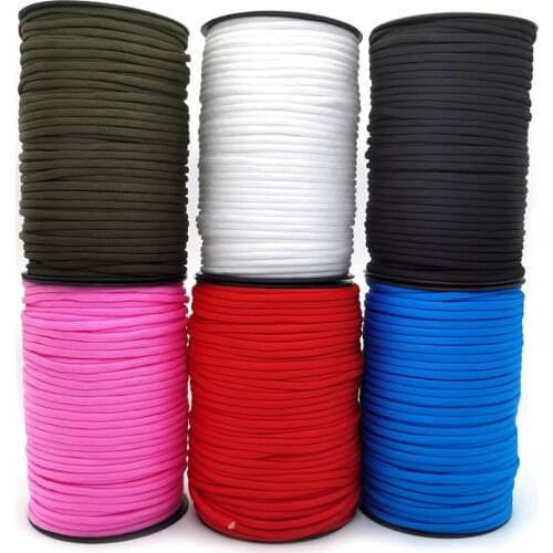 100M 550 Military Standard 7-Core Paracord Rope 4mm Outdoor Parachute Cord Camping Survival Umbrella Tent Lanyard Strap Bundle