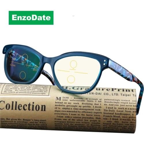 Transition Photochromic Progressive Reading Glasses Multi Focus No Line Gradual +Rx Farsighted Varifocal UV400 Trendy Sunglasses