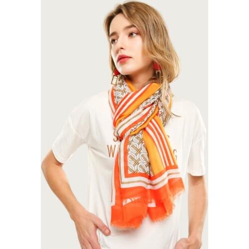 New Women Large Hijab Scarf Geometric Pattern Head Scarf Soft Cotton Shawl Blanket Wrap [6716]