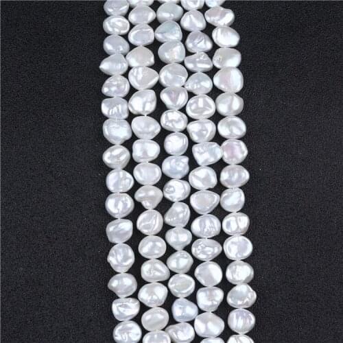 Large size 13*11mm keshi freshwater pearl strands for sale