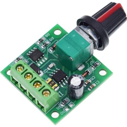DC Motor Speed Controller 12v, Low Voltage PWM 1803BK Adjustable Driver Switch with Control Knob 1.8v 3v 5v 6v 12v 2A