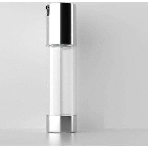 15ml 30ml 50ml silver Airless Cosmetic Bottles,Airless Pump Cosmetics Container,BB Cream Plastic Container With Airless Pump