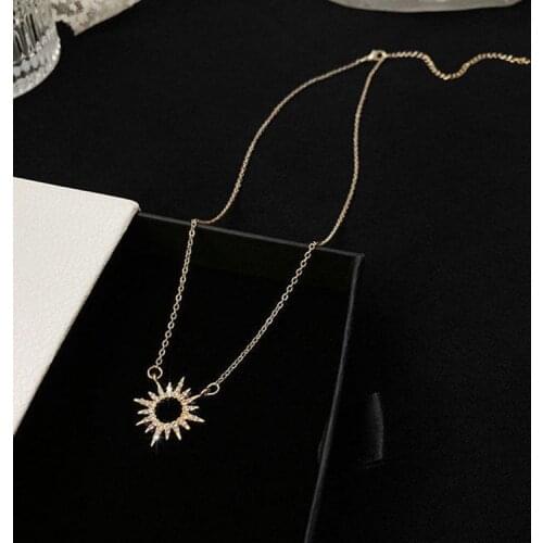 925 Sterling Silver Adjustable Chain Crystal Star Round Bead Charm Necklace Pendant Jewelry For Women Wedding Choker dz175