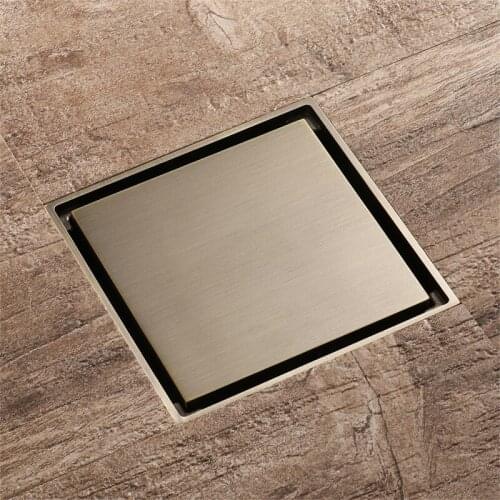 10x10cm Green Bronze Floor Drain Square Shower Drainage Ditch Kitchen Deodorant And Insect Proof Floor Drain