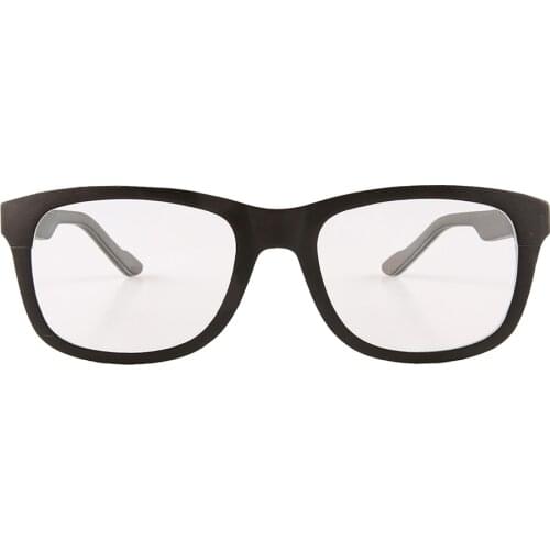 Unisex men women thin square black wooden sunglasses aluminum wood eyewear reading eyeglasses spectacle optical glasses frame