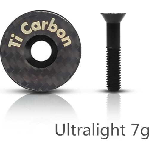 Tapa superior del vástago de la bicicleta del Carbono del auricular con el tornillo para la cubierta de la tapa del auricular de