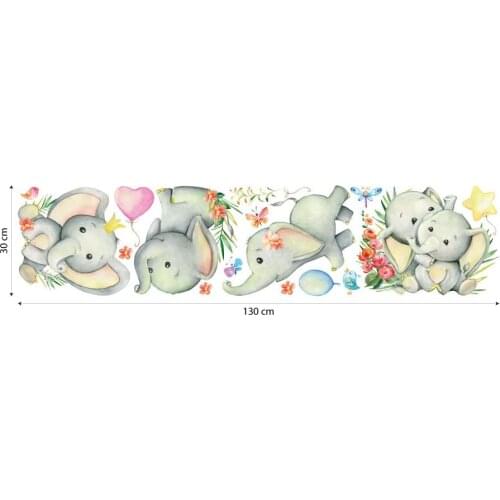 UVB00610 elephants wall stickers wall decoration kids bedroom baby nursery room bed
