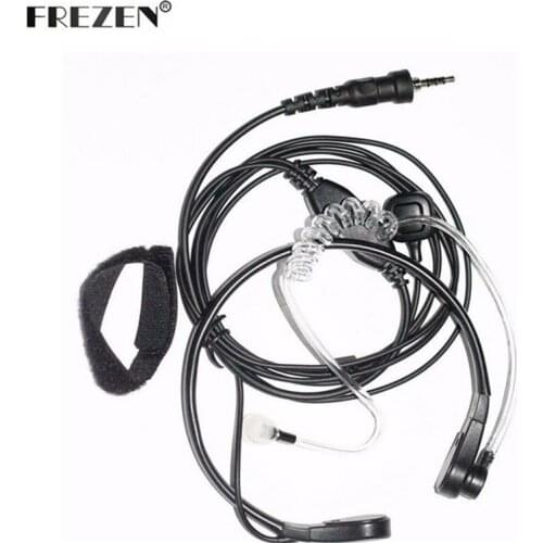 Throat Mic Microphone Covert Acoustic Tube Earpiece Headset Finger PTT For Yaesu Vertex Radio VX-6R 7R 6E 7E 120 127