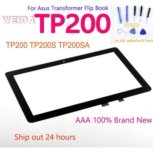 WEIDA Screen Replacment For 11.6" For Asus Transformer Flip Book TP200 TP200S TP200SA Touch Screen Digitizer Panel Glass